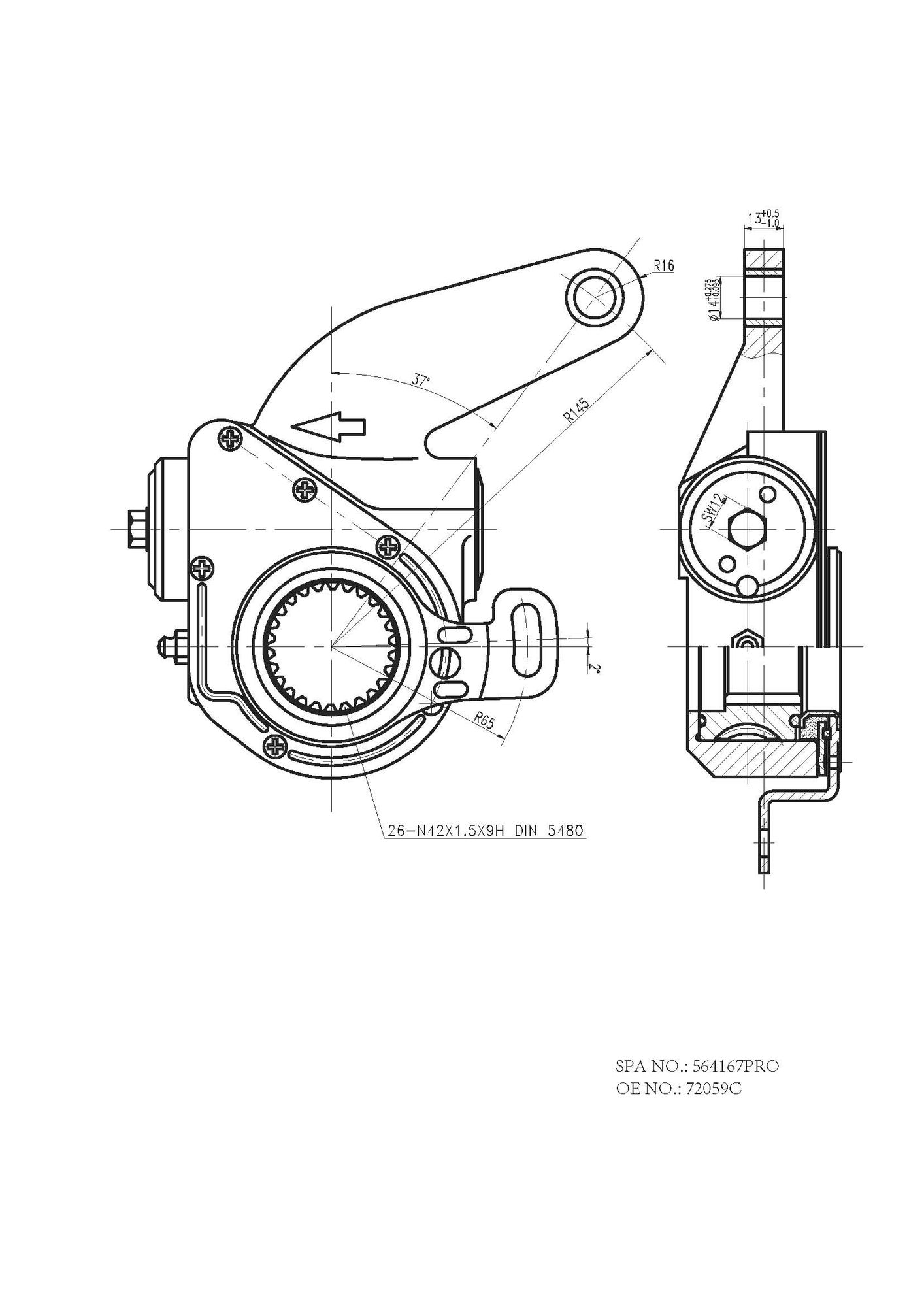 Reglaj parghie, sistem franare FO 4167 PRO FOMAR Friction